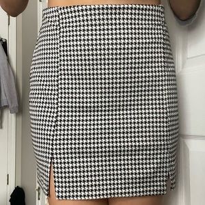 Black& white gingham skirt